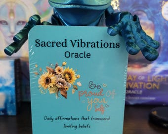 Sacred Vibrations Oracle Deck | Chakra Affirmation Cards | Self Love, Healing & Manifestation Oracle | Spiritual Guidance Deck