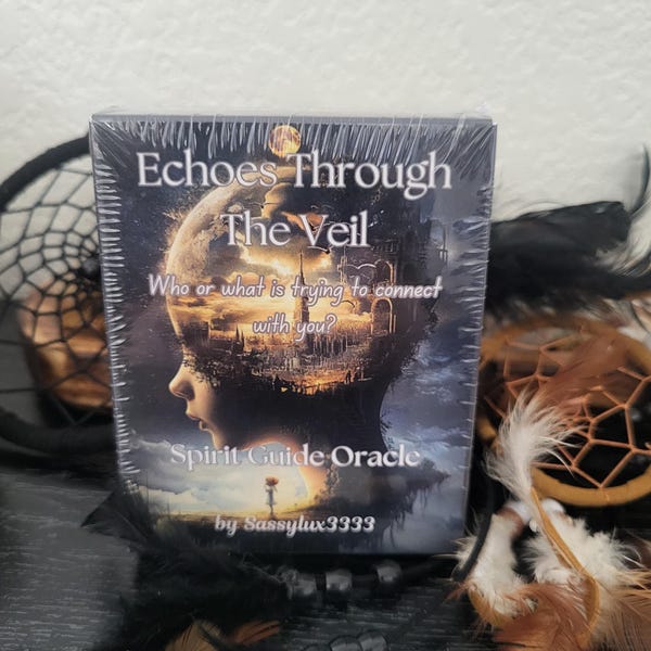Deck de l'Oracle fait écho à travers le voile | Guide spirituel Oracle, cartes de communication avec les ancêtres et de connexion divine