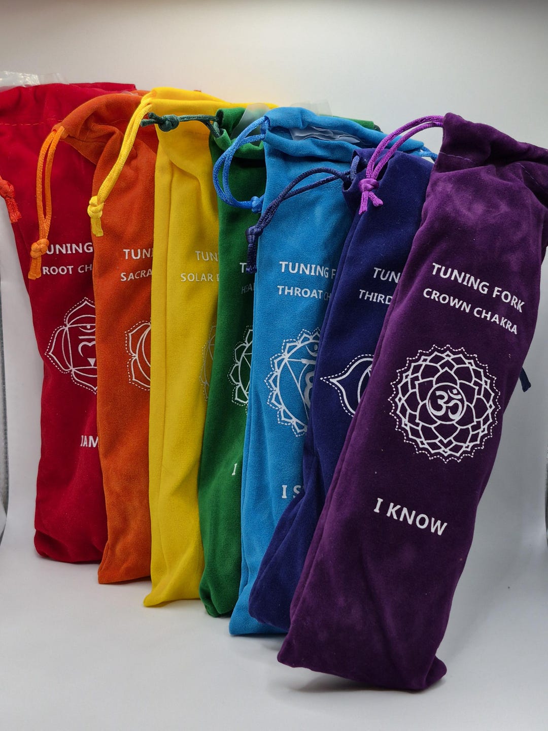 Chakra Tuning Fork Set - Sound Healing & Reiki Tools | Weighted ...