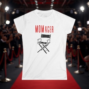 MOMAGER Dirigent-Stuhl Grafik-T-Shirt | Mom-Manager-Shirt