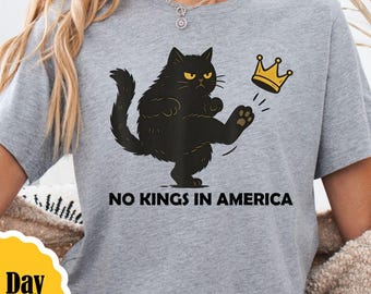 Nope Cat T-Shirt, Kicking Crown, Anti-Social Grumpy Cat Tee
