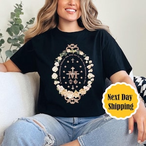 Miraculous Medal Shirt, Bible Verse Shirt, Virgin Mary Shirt, Marian Cross Shirt, Catholic Gifts for Women, Marian Catholic Shirt, Faith Tee
