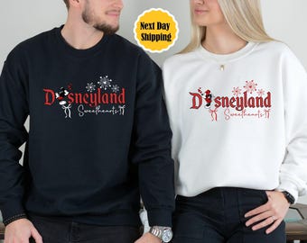 Couple Matching Disney Sweatshirt, Sweethearts Disneyland Mickey And Minnie Sweater, Disney Valentines Couple Sweatshirt, Disney Honeymoon