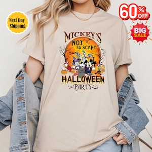 Mickey&#39;s Not-So-Scary Halloween Party Shirt, Mickey and Minnie Halloween Family Shirts, Disney Halloween Shirts, Halloween Disney Trip Tee