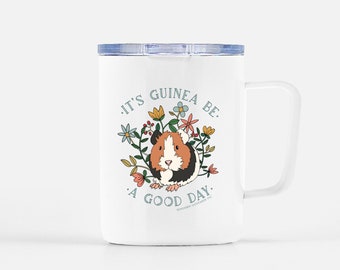 Guinea Pig Travel Mug: Stainless Steel Coffee Tumbler with Lid