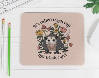 Tapis de souris Possum Tapis de souris floral Jeu de mots Possum Tapis de souris mignons Opossum