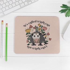 Possum Mouse Pad Floral Mouse Pad Possum Pun Cute Mouse Pads Opossum