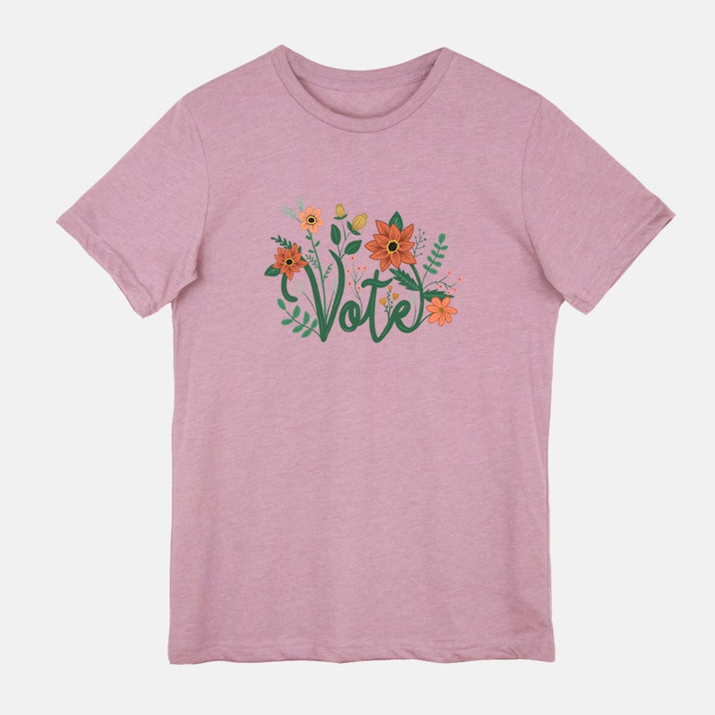 Vote T-shirt Vote Shirt Election Day Shirt Vote Tee Vote Shirt Voting Shirt Orchid