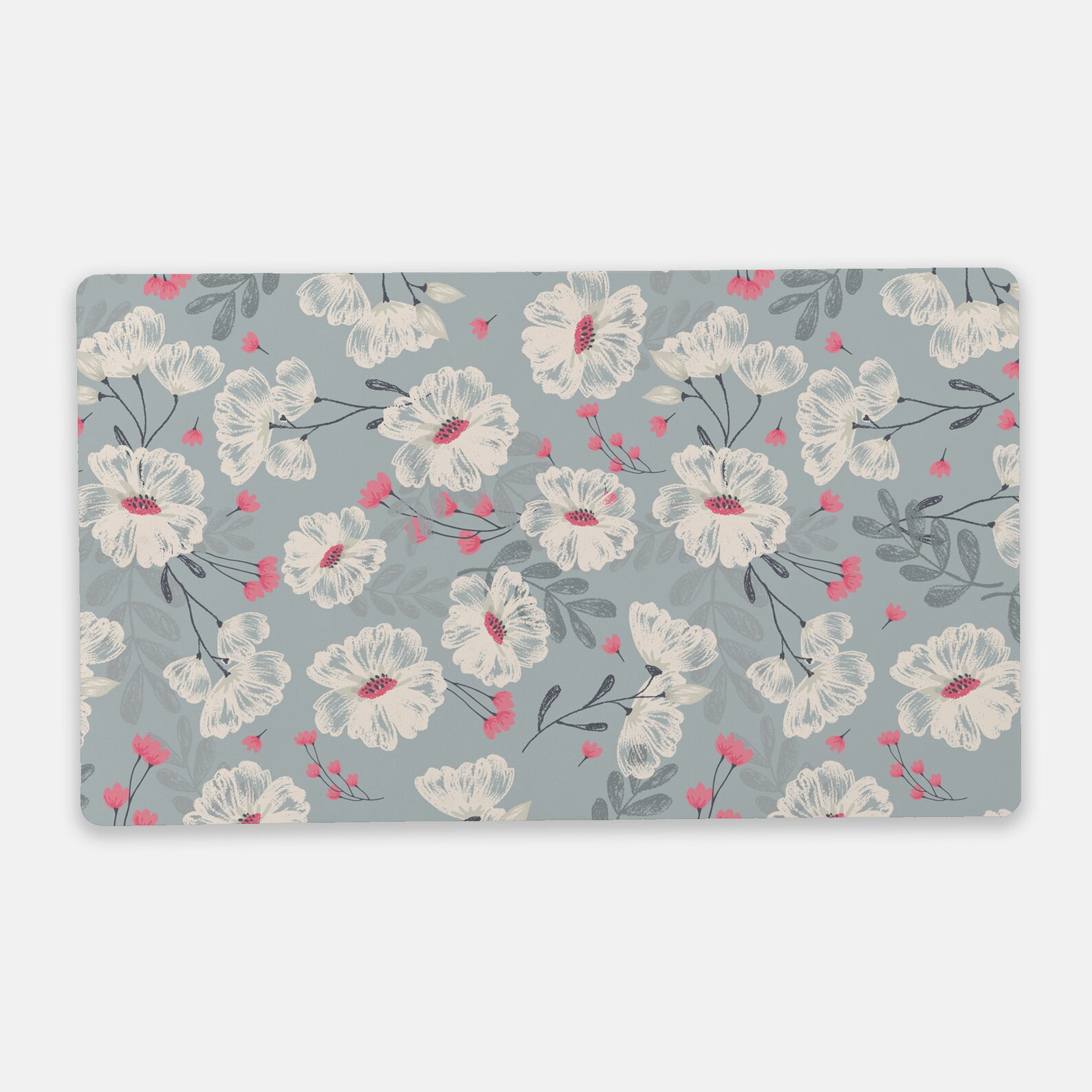 Flower Desk Mat Computer Desk Mat Large Decorative Desk Mat Etsy