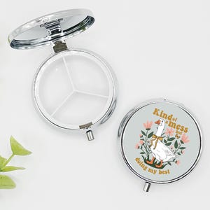 Goose Pill Box, Pill Case, Cute Pill Holder, Pill Organizer, Anxiety, Depression, Mental Health Awareness, Funny Pill Case