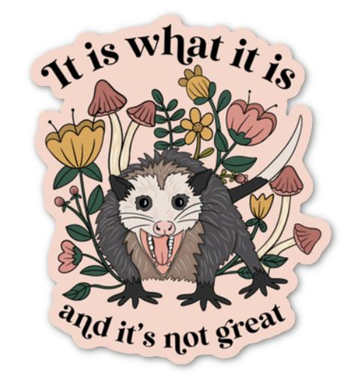 Possum Sticker: Waterproof Vinyl Decal for Laptop, Car, Water Bottle - Etsy