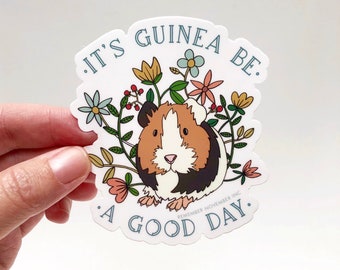 Guinea pig sticker, Guinea Pig Pun, Water Bottle Sticker, Waterproof Laptop Sticker, Car Sticker