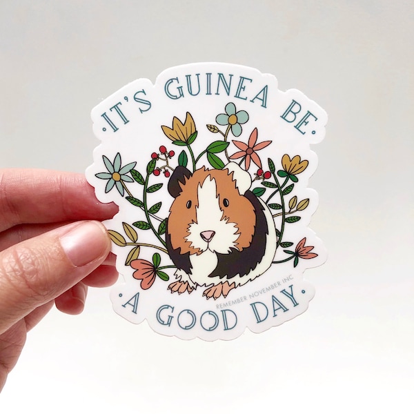 Guinea Pig Pun Sticker: Waterproof Vinyl, Laptop, Car Decal