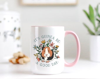 Guinea Pig Art Coffee Mug: Large Ceramic Mug