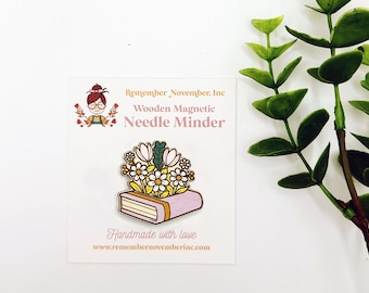 Handmade Book Needle Minder: Handmade Wooden Magnetic Needle Keeper