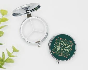 Cute Pill Box, Pill Case, Funny Pill Holder, Pill Organizer, Anxiety, Depression, Mental Health, Funny Pill Case, stocking stuffer