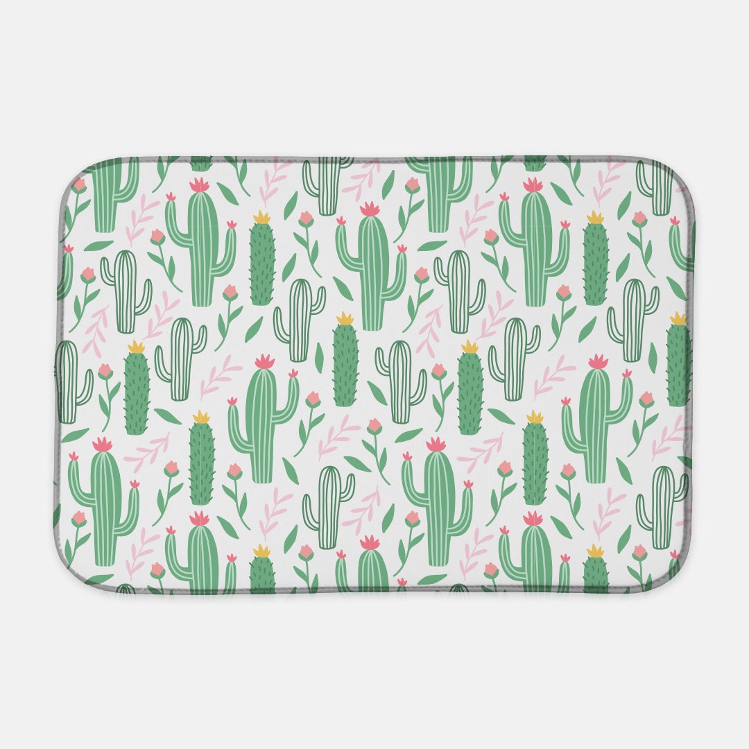 Cactus Kitchen Dish Mat Cactus Dish Drying Mat Cactus Kitchen Etsy