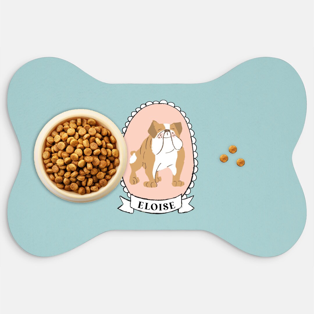 Pet Food Mat, Custom Dog Placemat, Personalized Pet Placemat, Retro Pet