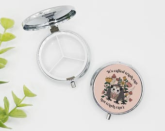 Possum Pill Box, Cute Pill Case, Funny Pill Holder, Pill Organizer, Anxiety, Depression, Mental Health, Funny Pill Case, stocking stuffer