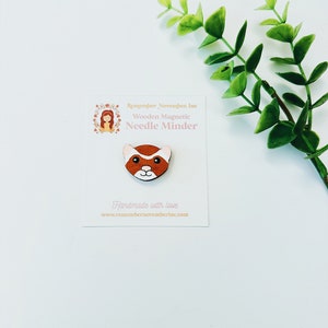 Ferret Needle Minder, Cross Stitch, Wooden Magnetic Needle Minder, Handmade, Handpainted