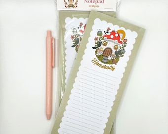 Mushroom House Notepad: Cottage To-Do List Pad