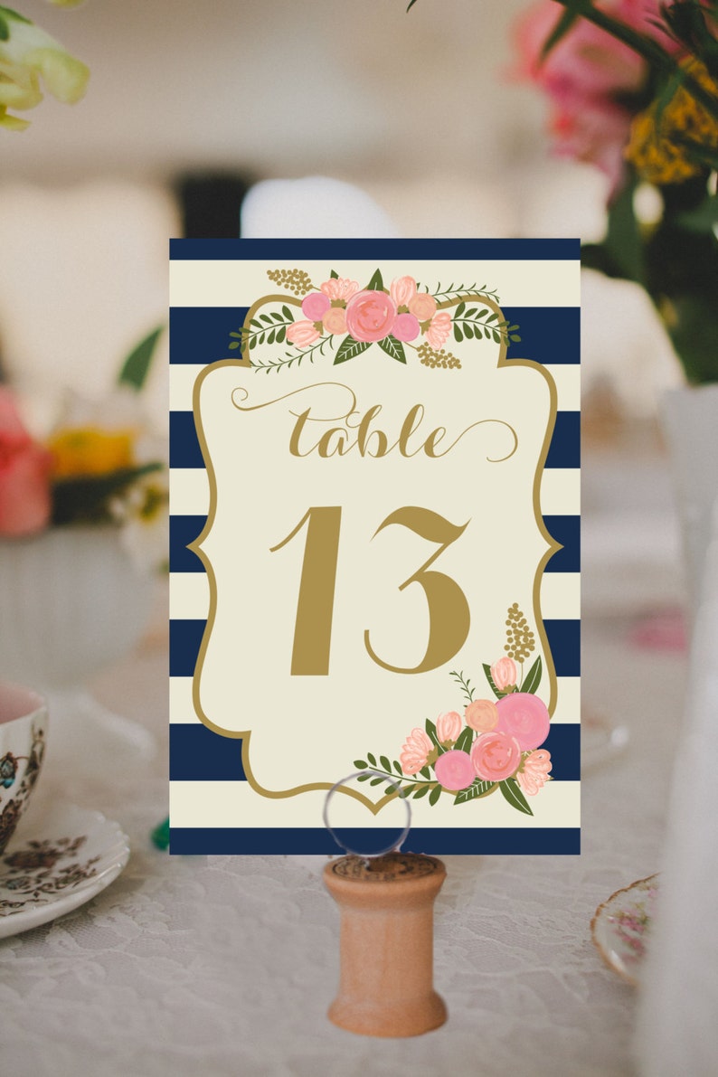 printable wedding table numbers 1 20 nautical table
