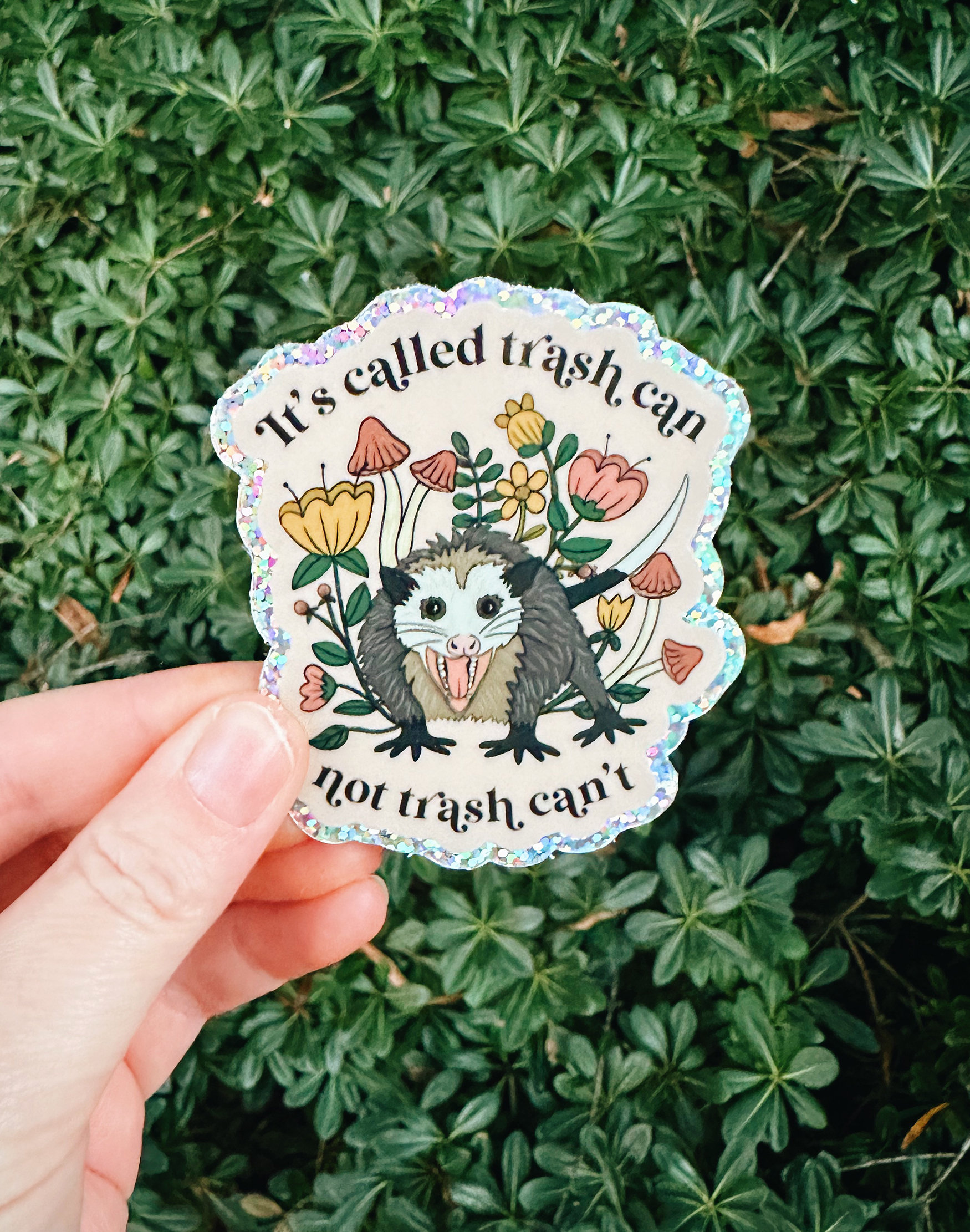 Possum Glitter Sticker: Waterproof Opossum Laptop Decal - Etsy