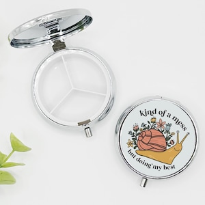 Cute Pill Box, Cute Pill Case, Fully Pill Holder, Pill Organizer, Anxiety, Depression, Mental Health Awareness, Funny Pill Case