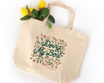 Doing My Best Cotton Canvas Tote Bag