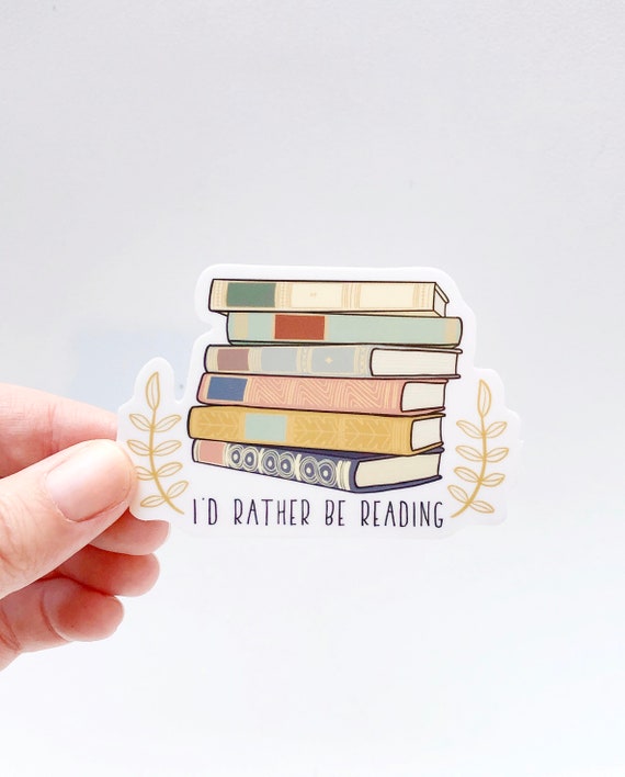 Stack Of Books Reading Sticker