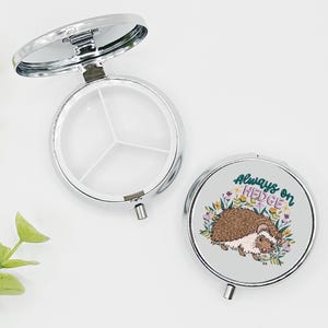 Hedgehog Pill Box, Cute Pill Case, Fully Pill Holder, Pill Organizer, Anxiety, Depression, Mental Health Awareness, Funny Pill Case