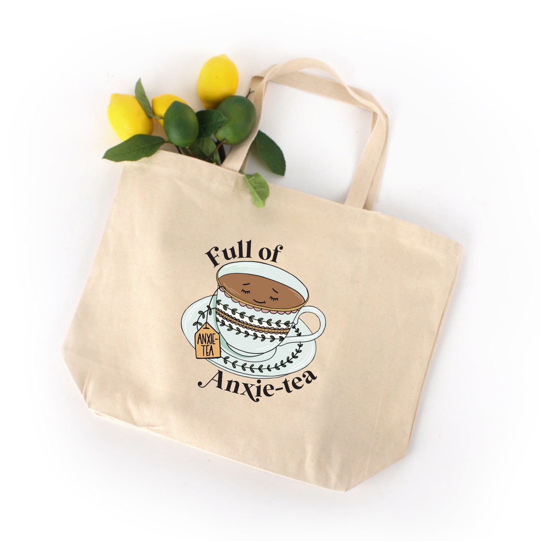 Anxiety Tote Bag, Funny Anxiety Tote Bag, Anxiety Awareness, Beach Bag