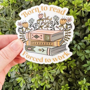 Reading Sticker: Stack of Books - Waterproof Vinyl Decal