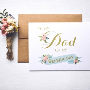 Wedding Day Card  To my dad on my wedding day  dad thank you card  father of the bride  father of the groom  dad wedding day card