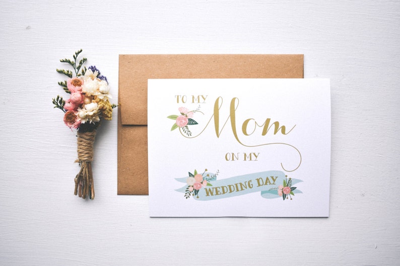 Wedding Day Card To my mom on my wedding day mom thank you