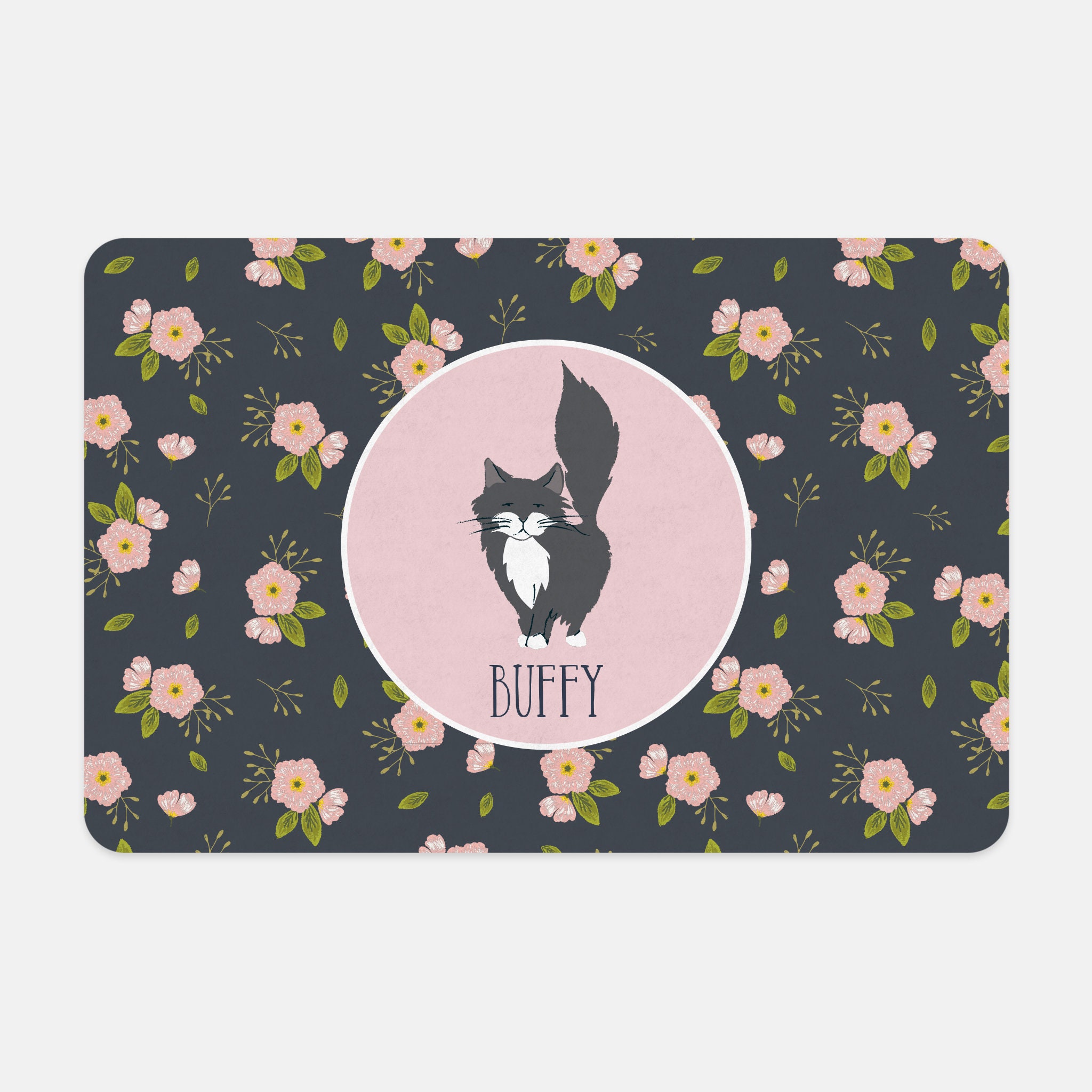Pet Mat Decorative Cat Bowl Mat Personalized Placemat for Cats Etsy