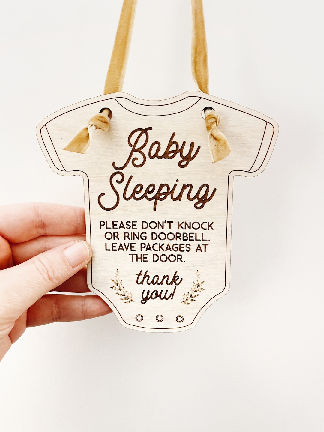 Baby Sleeping Sign, Please Don’t Ring Doorbell, Newborn Baby Sign Do ...