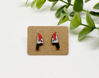 Halloween Knife Earring Studs