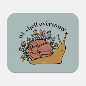 Snail Mouse Pad Floral Mouse Pad Snail Pun Cute Mouse Pads