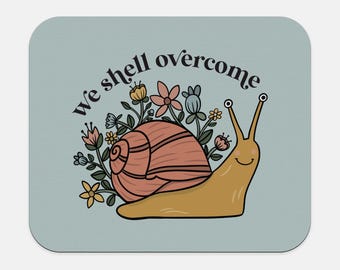 Snail Mouse Pad Floral Mouse Pad Snail Pun Cute Mouse Pads