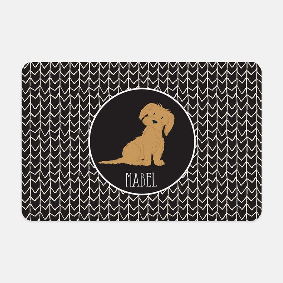 Pet Mat Decorative Dog Bowl Mat Personalized Placemat For Dogs Etsy