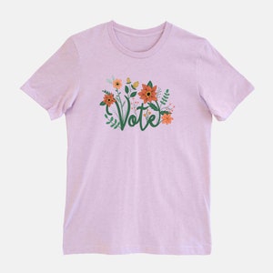 Vote T-shirt Vote Shirt Election Day Shirt Vote Tee Vote Shirt Voting Shirt Lilac