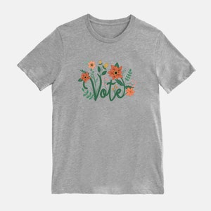 Vote T-shirt Vote Shirt Election Day Shirt Vote Tee Vote Shirt Voting Shirt Gray