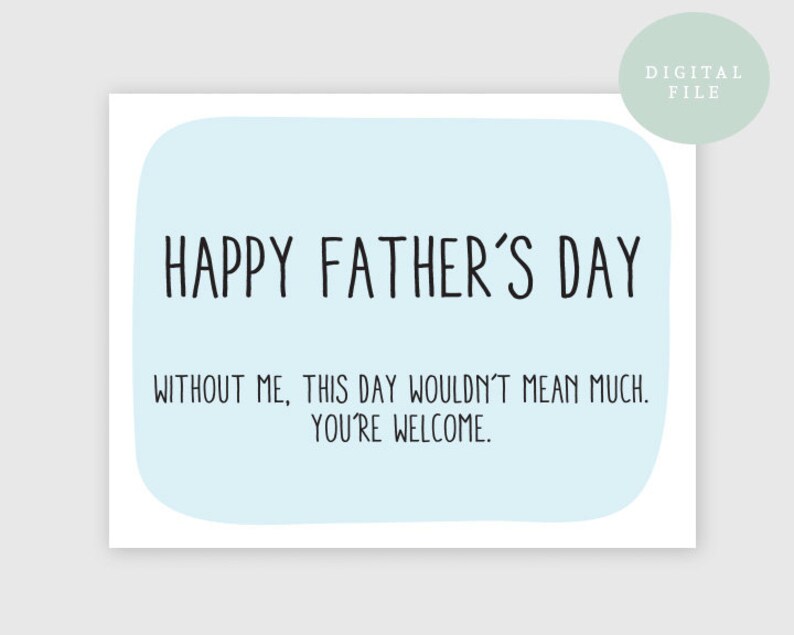 printable funny fathers day card inappropriate etsy