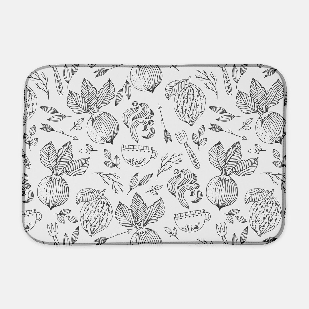 Kitchen Dish Mat Dish Drying Mat Kitchen Decor Fruit Drying Etsy UK