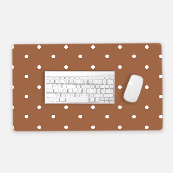 Dotted Desk Mat Computer Desk Mat Large Decorative Desk Mat Etsy