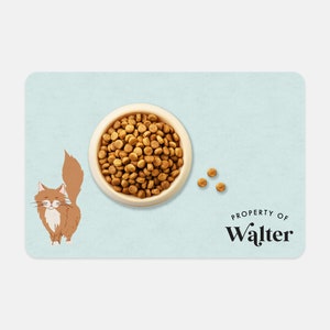Pet Mat Decorative Cat Bowl Mat Personalized Placemat for Cats Pet Food Mat Cat Gift Custom Pet Mat Cat Gifts Cat Custom Dog Mat