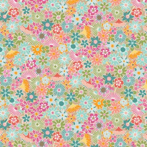 Flowers All Around from Playroom Collection by Mister Domestic, Art Gallery Fabric