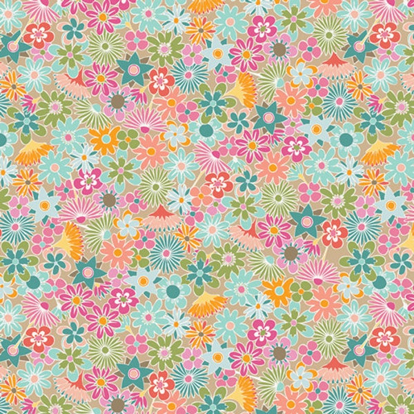 Flowers All Around from Playroom Collection by Mister Domestic, Art Gallery Fabric