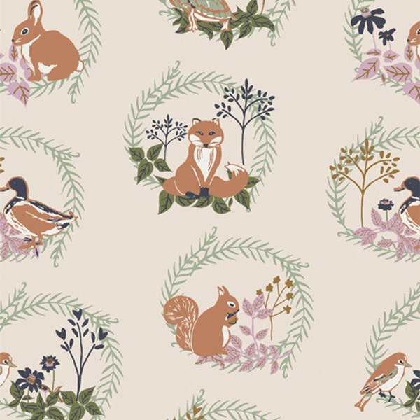 Art Gallery Cotton Fabric, Lilliput Forest Friends Choose your cut